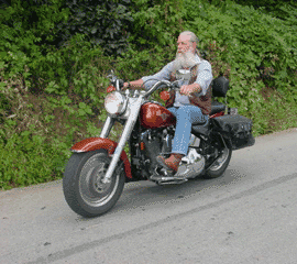 Don on his 99' Harley Fatboy